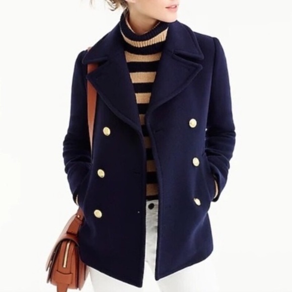 J. Crew Jackets & Coats J Crew Wool Cashmere Stadium Cloth Coat In